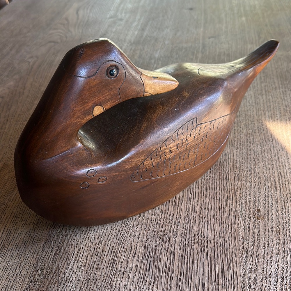 ✨ Carved Wooden Mallard Duck Decoy ✨ Wood Art Decor Gift ✨